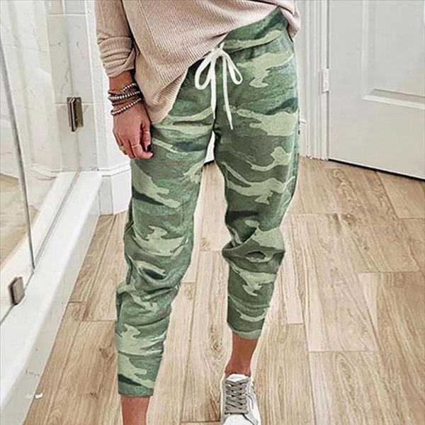 

2020 мода камуфляжные брюки женщины высокая талия стройная камуляционная камин брюки мода брюки хип-хоп улица джорджер спортивных штанов, Black;white