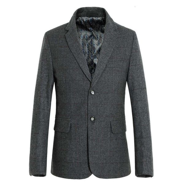 

large men's woolen casual suit new coat, White;black
