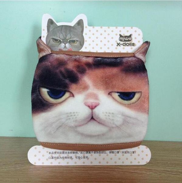 

designer cotton dustproof 3d cartoon cute cat mask personality washable for women men face mouth masks party diy decor