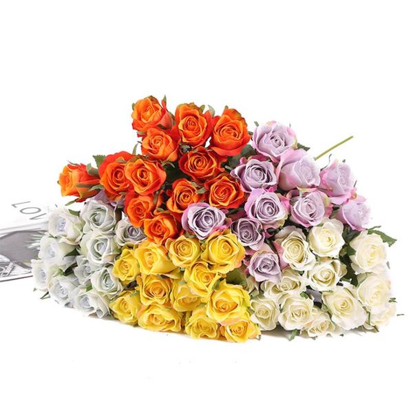 

50cm red rose silk artificial roses white flowers bud fake flowers for home valentine's day gift wedding decoration indo jllism