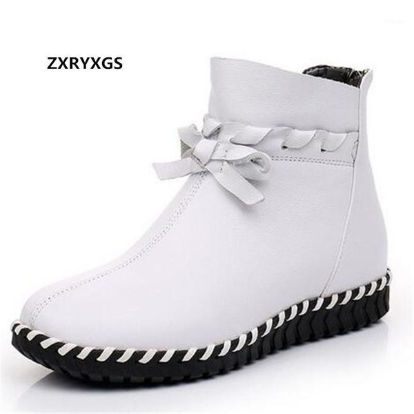 

boots fashion hand-stitched cowhide autumn beautiful bow flat large size comfort warm shoes winter women1, Black