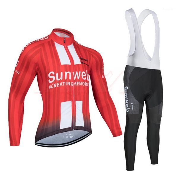 

winter 2020 sunweb team cycling jersey 9d bike pants set ropa ciclismo red mens thermal fleece pro bicycling jersey maillot wear1, Black;blue