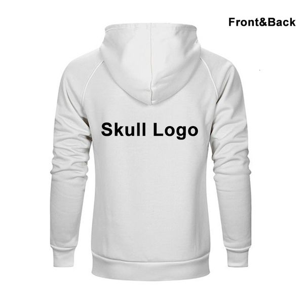 

2021 new fashion custom skull image mens hoodie casual sweatshirt coat 7f6a, Black