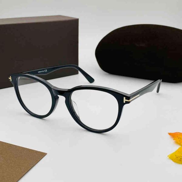 

2022 factory wholesale glasses vintage tf5556 optical eyeglasses frames fashion acetate women reading myopia prescription glasses men women, White;black