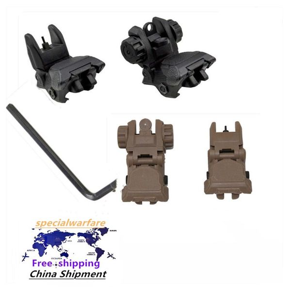 

flip up sights front / rear support vibrating sights/ low profile spring loaded polymer flip up front & rear sights