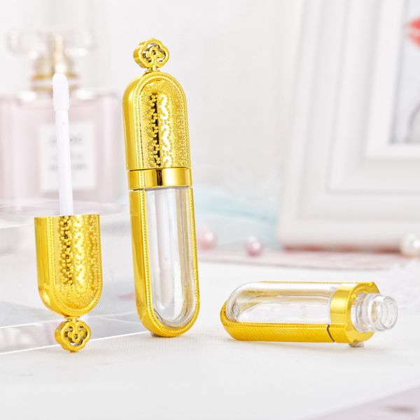 

gold empty lip gloss tube diy refillable lipgloss bottle lip glaze packaging container make up tool