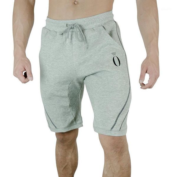 

2020 summer new men casual cotton shorts male gyms fitness knee length short elastic waist sweatpants jogger workout sportswear1, White;black
