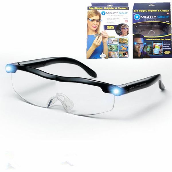

sunglasses usb led light reading glasses clear occhiali da lettura adjustable degree diopter night presbyopic, White;black