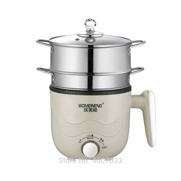 

electric skillets 220v mini multifunctional cooking pot machine fried/steamer layer heat preservation multi cooker non-stick pan