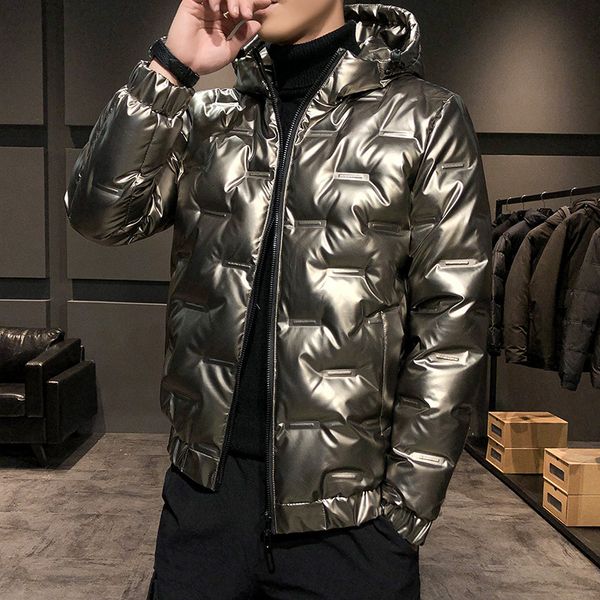 

and jackets winter new casual fashion bomber jacket thick warm men down coats 3xl 4xl, Black