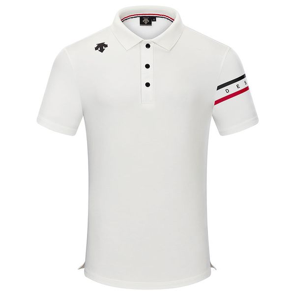 

summer golf clothing men short sleeve t-shirt black & white color outdoor leisure golf sports shirt, Black;blue
