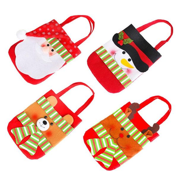 

креативные рождественские подарочные сумки с santa claus снеговик медведь лось ручной работы мода украшения дома для рождества wmtzdq