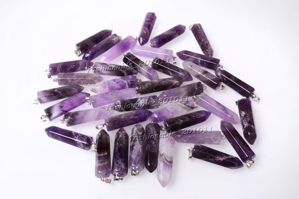 

wholesale lots jewelry cone natural amethyst gemstone stone mixed pendants loose beads fit bracelets and necklace charms