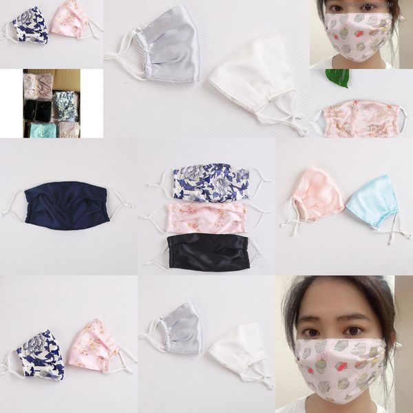 

sun-resistant fashion dustproof face print silk mask floral masks women summer thin mouth 5zrt adsd