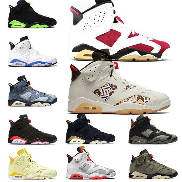 

jumpman basketball shoes 6 6s mens trainers dmp carmine black infrared hare washed denim unc sports sneakers size 7-13