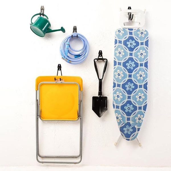 

2 pcs/set warehouse hook iron plastic ant-slip warehouse storage tool holder hanger mounted hooks black/orange