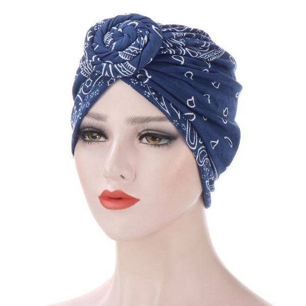 

Autumn and winter hot sale snail spiral turban cap multi-color Baotou cap fashion base turban, Blue;gray