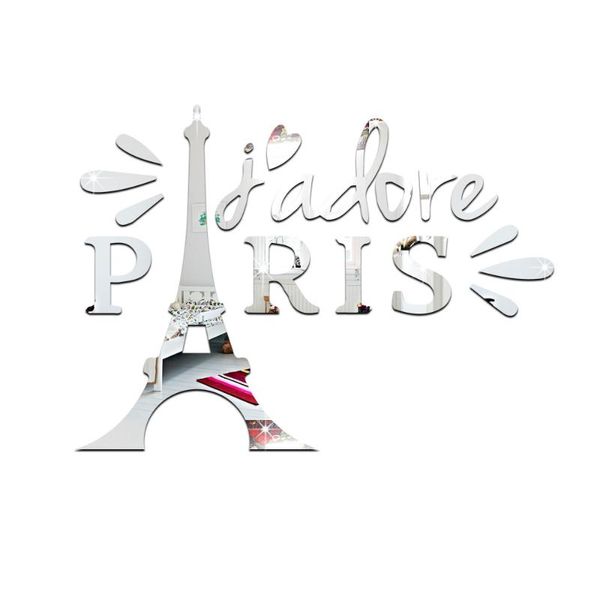 

funlife living room bedroom decoration environmental background wall stickers paris eiffel tower mirror wall stickers ms361405