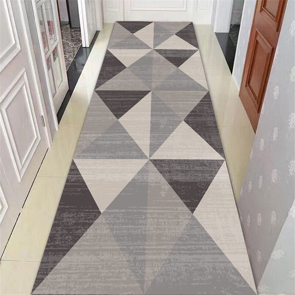 Tappeto per scale lunghe Nordico casa camera da letto corridoio corridoio tappeto geometrico corridoio tappetino comodino finestra tappeti Y200527291z