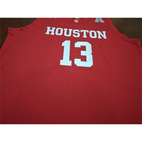 

age basketball jersey men hou cougars dejon jarreau #13 college real embroidery jersey size s-4xl or custom any name or number jersey, Black