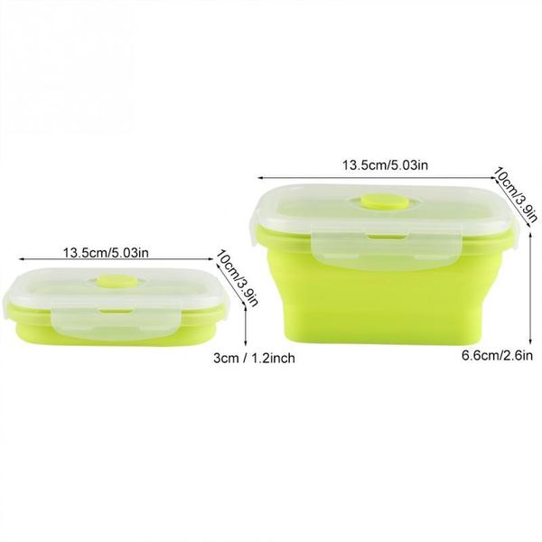 

350ml folding healthy material eco friendly silicone lunch box kids student portable bowl bento food container dinnerware sets wmtbox