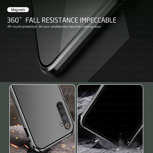 

for vivo y17 case 360 double sided glass case for vivo y 17 magnetic metal back cover for vivo y1 wmtudb