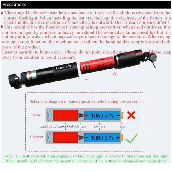 

303 green laser pointer pen 532nm high power glare outdoor flashlight professional travel indicator hunting lase qylspp