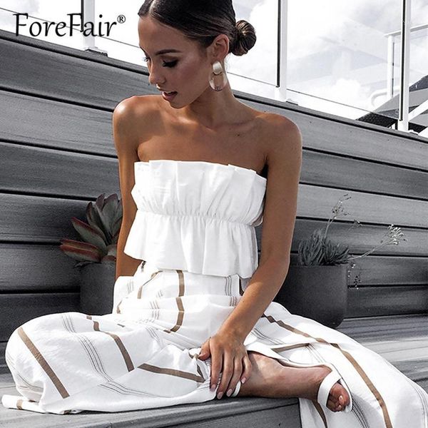

forefair vest summer tank 2020 women strapless backless ruched black ladies elegant bandeau bra crop, White