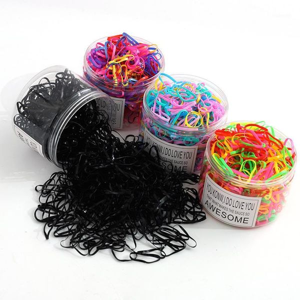 

hair accessories girls rubber band disposable black elastic transparent rope silicone ponytail holder elastic1, Slivery;white