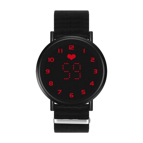 

2020 мода touch srceen часы женщины светодиодные цифровые часы нейлоновые электронные наручные часы женщины 50 м водонепроницаемые спортивны, Silver