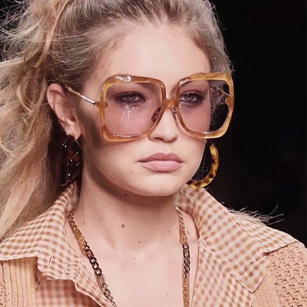 

sunglasses 2021 fashion square gradient for women vintage oversized print leopard elegant sun glasses female black shades, White;black
