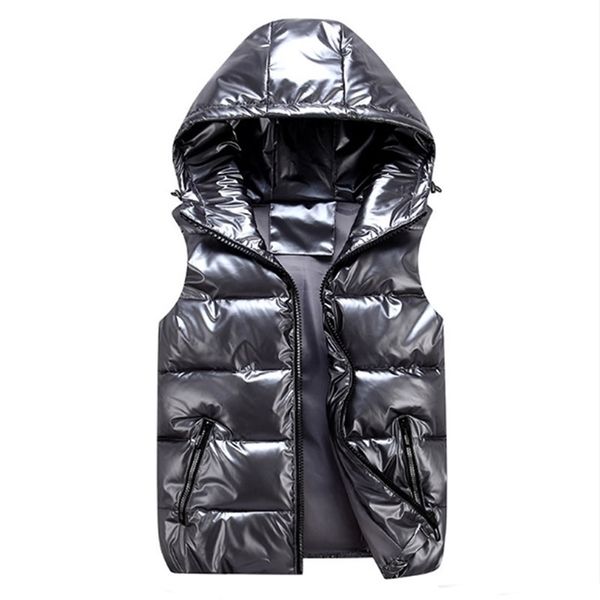 

vests children hoodies warm baby girls outerwear kids glossy coats boys shiny jackets autumn winter down waterproof waistcoat 201216, Blue;gray