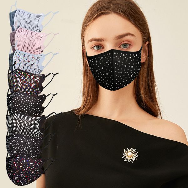 

new style cross-border rhinestones personalized decorative masks fashion colorful diamond masks europe and the united states selling