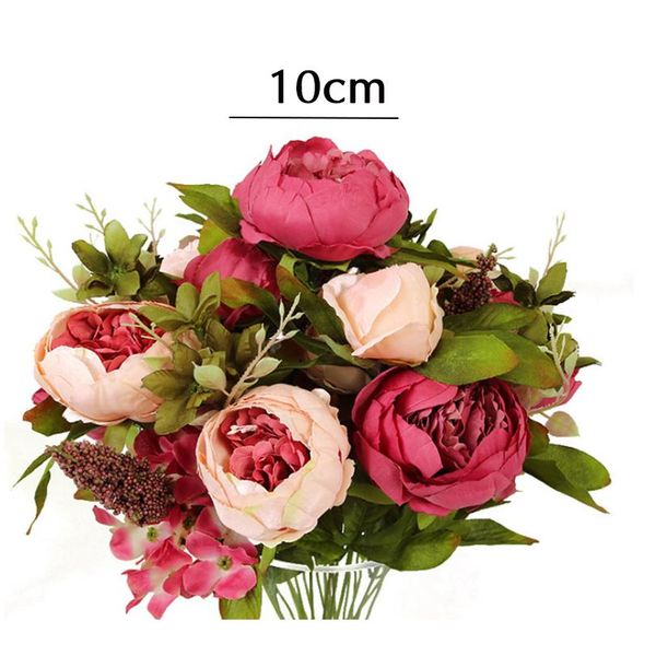 

1bouquet 13 heads artificial peony decorative party silk fake flowers peonies for home l decor diy wedding decoratio bbymlo