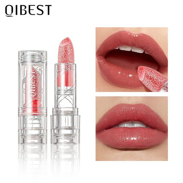 

qimoisture lip balm rose lips natural lipbalm temperature change color nourish makeup glitter lipstick 0591
