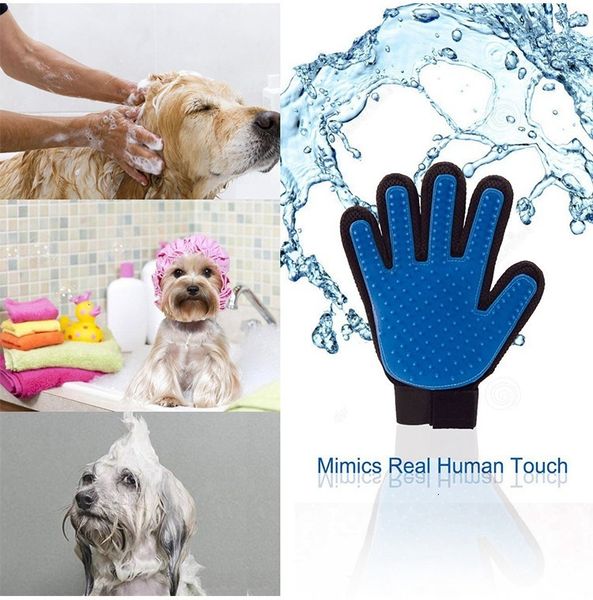 

bath cleaning brush comb rubber/tpe glove mitt pet dog cat massage hair removal grooming