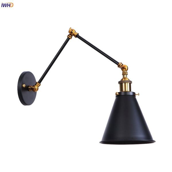 

wall lamp iwhd loft industrial decor retro light fixtures stair hallway aisle swing long arm lights wandlamp luminaria led