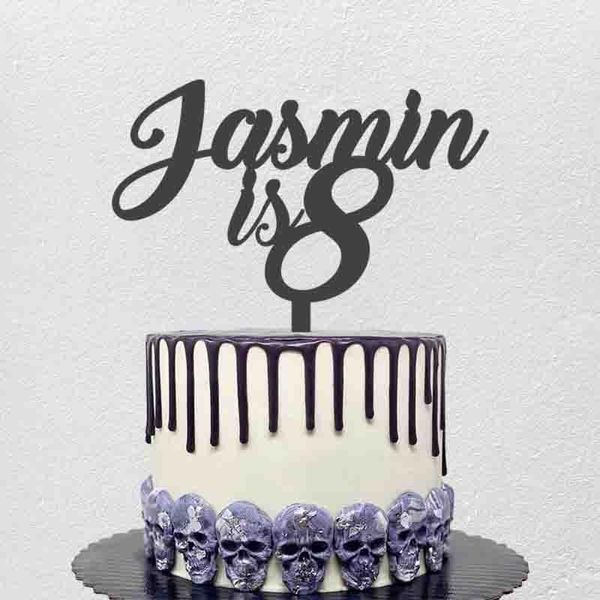 

Personalized Birthday Cake Topper Custom Name Age Kids Birthday Party Cake Decoration Topper