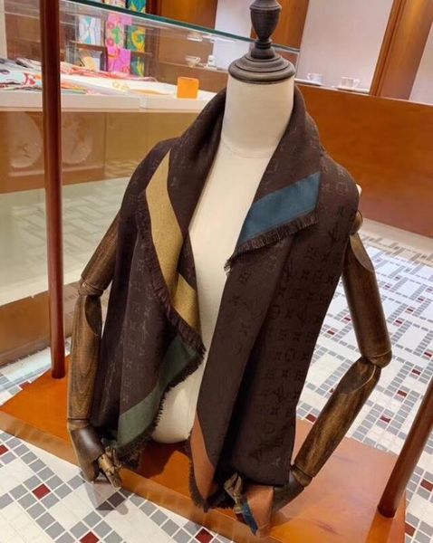 

scarfs for women silk scarf fashion man women 4 season shawl scarf letter scarves size 180x70cm 6 color high quality, Black