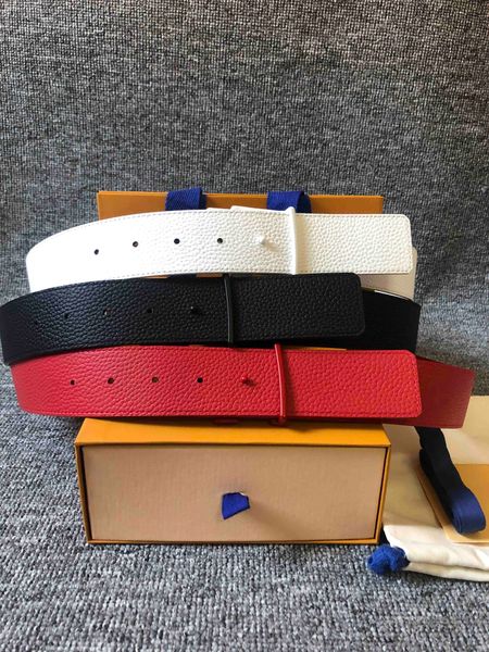 

mens belt belts for men designer classic black white red genuine leather men belt with box classic letter gold silver red black buckle men b, Black;brown