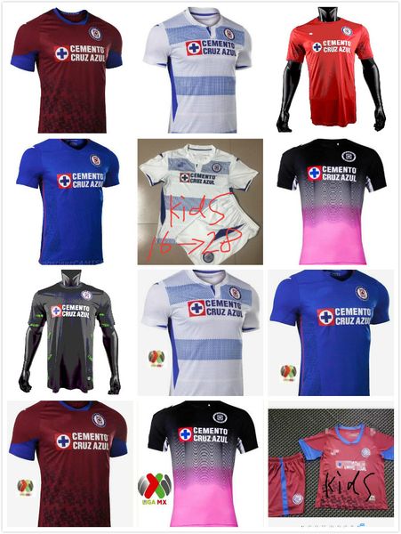 

s-xxl 20220 2021 club cruz azul men + детские футбольные трикотажные изделия 20 21 футбол клуб карацлио монтойя мендес мексика футбольные ру, Black;yellow