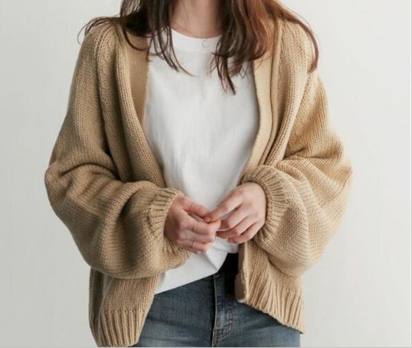 

new women girl winter full sleeve knitted pullover coats cardigans sweaters short coats knitted outwear knitted casual loose jumper, White;black
