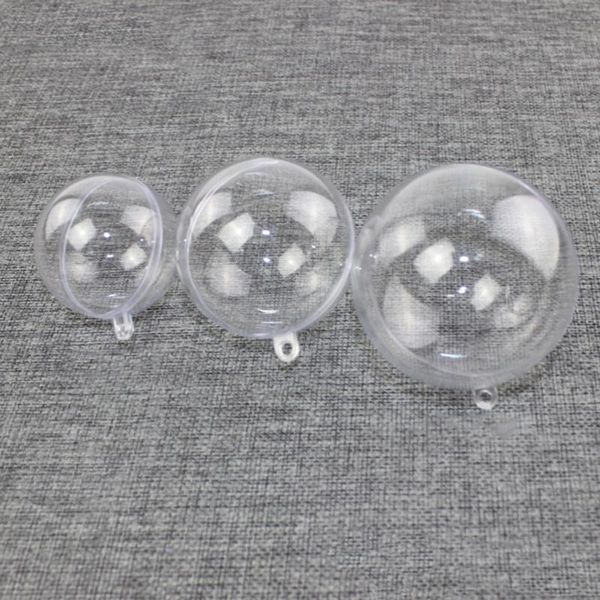 

party decoration 12pcs 6cm transparent fill-able hollow sphere xmas hanging ornament wedding decor