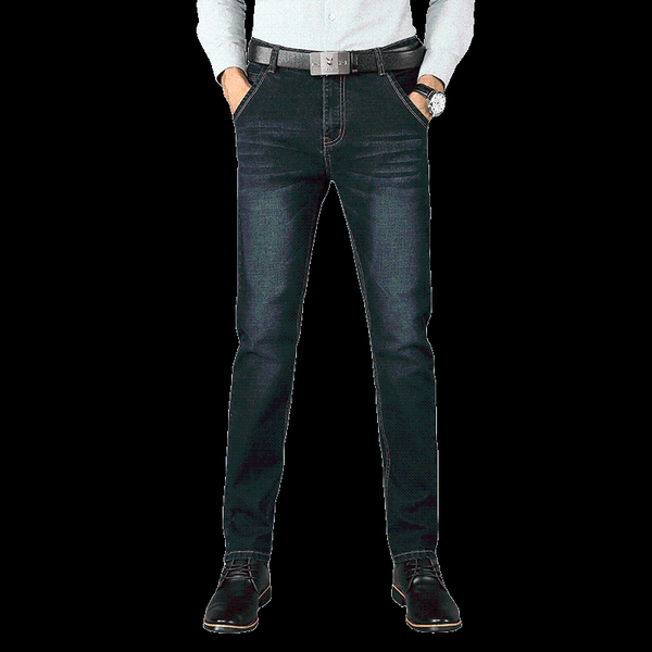 

2020 новые все сезона gear мужчины джинсы бизнес повседневная растяжка тонкие джинсовые штаны синие черные брюки мужской плюс размер 28-44, Blue
