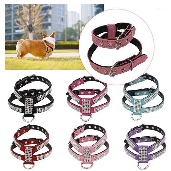 

dog collars & leashes transer pet supplies adjustable leather jewelry bow tie collar necklace with rhinestone crystal bowknot dropship1