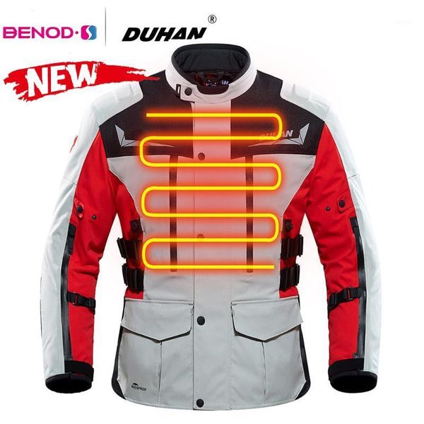 

duhan men autumn winter jacket motorcycle jacket waterproof moto electric thermal heated motorcycle heating1