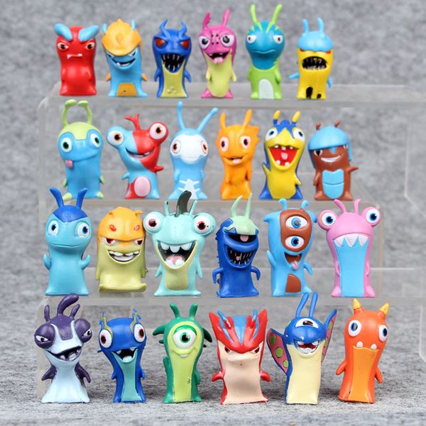 

slugterra pvc dolls 24pcs/set 4-5 cm cartoon slugterra 2 action figures pvc plastic dolls toys gift for christmas gift ing