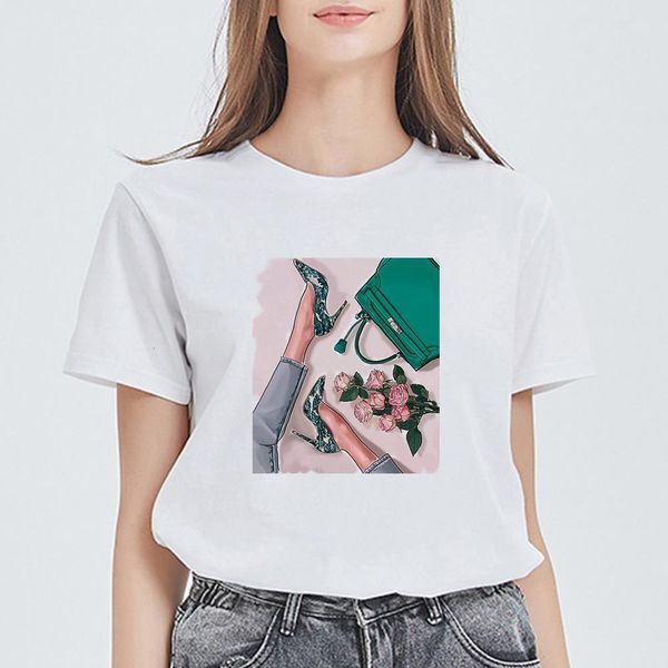 

trendy women's fashion modern lady t-shirt hipster casual hip hop punk loose kpop tee shirt femme t shirt, White