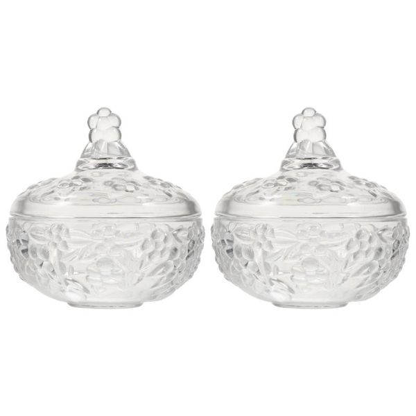 

2 pcs versatile transparent candy jar storage container candy canister