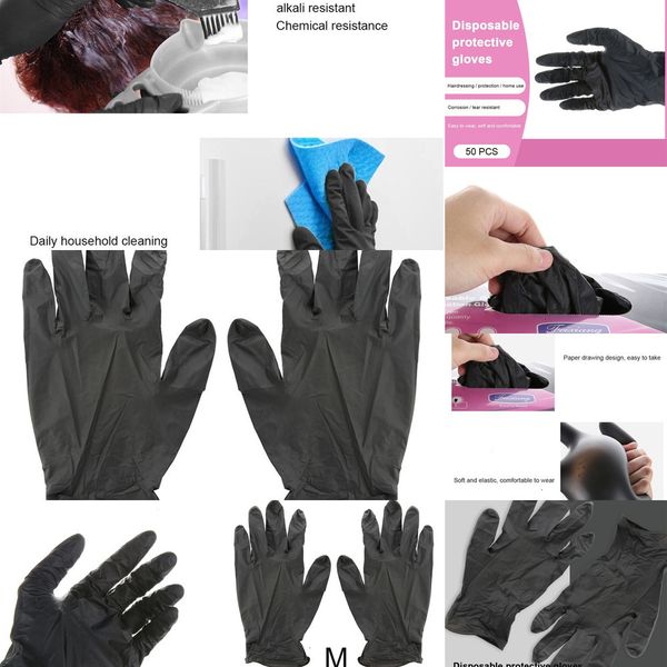 

factory7xb5w4uly9puprotective for nitrile 50pcs gloves latex disposable rubber work kitchen garden household cleaning gl